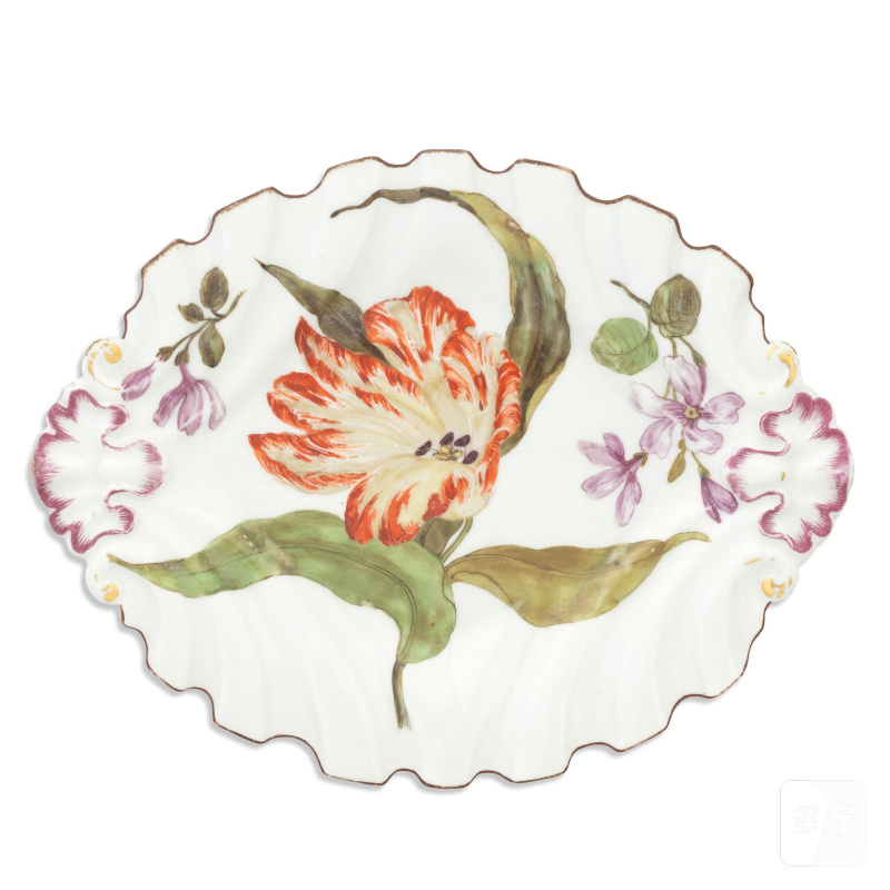 A Chelsea botanical dish, circa 1760